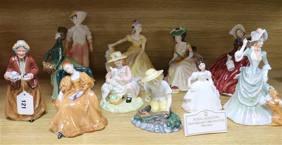 Eleven Royal Doulton figures tallest 22.5cm